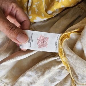 Mini Boden Mustard and Cream Floral Skirt